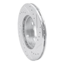 R1 91-99 Toyota Tercel Front Left Drilled & Slotted Silver Brake Rotor
