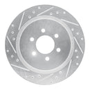 R1 92-02 Dodge Viper Rear Drilled & Slotted Silver Brake Rotor Set