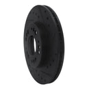 R1 91-04 Dodge STEALTH Front Right Drilled & Slotted Black Brake Rotor