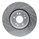 R1 94-02 Mercedes-Benz SL600 Left Front Drilled & Slotted Silver Brake Rotor