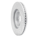 R1 09-14 Hyundai Genesis Sedan Front Right Drilled & Slotted Silver Brake Rotor