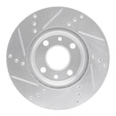 R1 09-19 Dodge Vision (Mexico) Front Right Drilled & Slotted Silver Brake Rotor