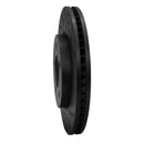 R1 04-08 Chrysler Pacifica Front Right Drilled & Slotted Black Brake Rotor