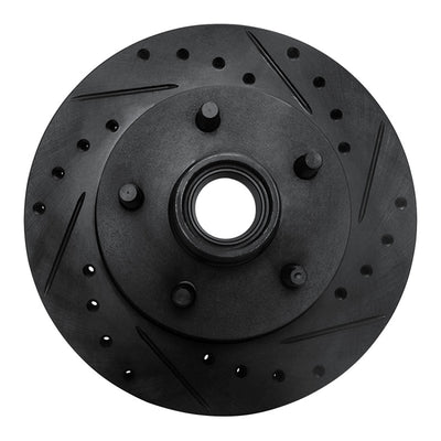 R1 95-97 Ford Ranger (USA/Canada) Front Right Drilled & Slotted Black Brake Rotor