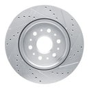 R1 17-25 Buick Enclave Front & Rear Drilled & Slotted Silver Brake Rotor Set