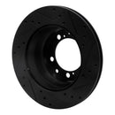 R1 87-97 Porsche 944 Except Turbo Rear Left Drilled & Slotted Black Brake Rotor