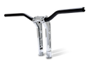 Performance Machine Phatbar H-Bar Assy, 11-1/2in Riser, 1-1/4in Bar, Int Wire, Gauge Mnt - Chrome
