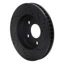 R1 97-05 Buick LeSabre Front Left Drilled & Slotted Black Brake Rotor