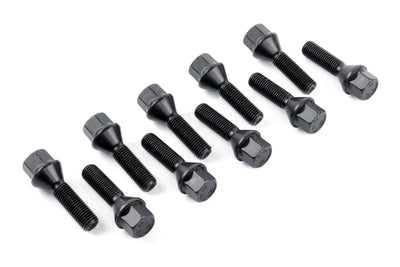 Dinan Lug Bolt Kit Cone Seat M12x30mm - Black (Set of 10)