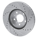 R1 95-04 Volvo S70 Front Left Drilled & Slotted Silver Brake Rotor