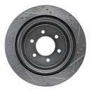R1 04-11 Ford F-150 4WD Rear Left Drilled & Slotted Silver Brake Rotor