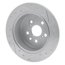 R1 94-95 Toyota Celica Rear Left Drilled & Slotted Silver Brake Rotor