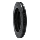 R1 07-17 Buick Enclave Front Right Drilled & Slotted Black Brake Rotor
