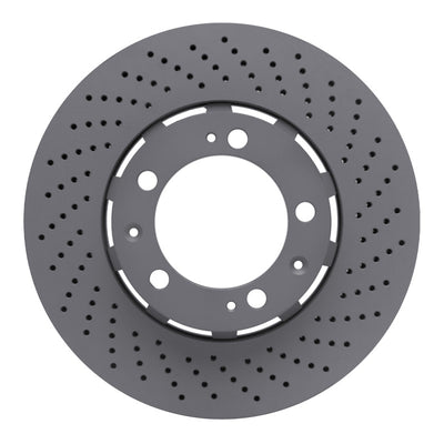 DFC 94-98 Porsche 911 Right Front Drilled Hi-Carbon Alloy Geomet Coated Rotor