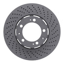 DFC 94-98 Porsche 911 Right Front Drilled Hi-Carbon Alloy Geomet Coated Rotor