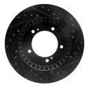 R1 96-98 Suzuki Sidekick Front Left Drilled & Slotted Black Brake Rotor