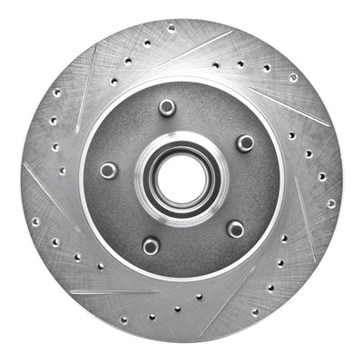 R1 90-02 Chevrolet ASTRO Front Left Drilled & Slotted Silver Brake Rotor