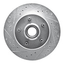 R1 90-02 Chevrolet ASTRO Front Left Drilled & Slotted Silver Brake Rotor
