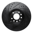 R1 99-10 Chevrolet ASTRA (Mexico) Front Right Drilled & Slotted Black Brake Rotor