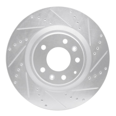R1 04-11 Mazda RX-8 Front Right Drilled & Slotted Silver Brake Rotor