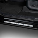 Putco 17-20 Ford SuperDuty Reg/Super Cab w/ SUPERDUTY Etching (2pcs) Black Platinum Door Sills