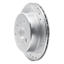 R1 84-88 Toyota Cressida Rear Right Drilled & Slotted Silver Brake Rotor