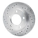 R1 74-80 InternatIonal Scout II Front Drilled & Slotted Silver Brake Rotor Set
