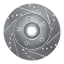 R1 87-90 Dodge DAKOTA RWD Front Right Drilled & Slotted Silver Brake Rotor