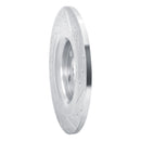 R1 19-25 Volvo XC40 Rear Left Drilled & Slotted Silver Brake Rotor