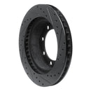 R1 95-99 Ford F-250 4WD (Excl Super Duty) Front Left Drilled & Slotted Black Brake Rotor