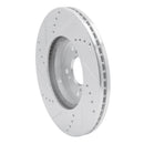 R1 13-25 Honda Civic Front Drilled & Slotted Silver Brake Rotor Set