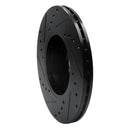 R1 89-99 Infiniti I30 Front Right Drilled & Slotted Black Brake Rotor