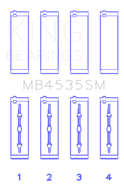 King Engine Bearings Mercedes Benz M 276 DE35 (Size +0.25mm) Main Bearing Set