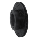 R1 91-98 Toyota 4Runner Front Left Drilled & Slotted Black Brake Rotor