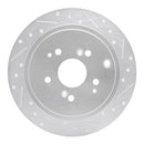 R1 01-08 Acura MDX Rear Right Drilled & Slotted Silver Brake Rotor