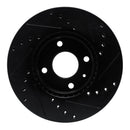 R1 16-22 Chevrolet SPARK (USA/Canada) Front Left Drilled & Slotted Black Brake Rotor