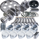 Eagle Chevrolet 350 Balanced 1Pc Rear Seal Rotating Assembly Kit .030 Bore Dome 168 Tooth Flex Plate