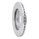 R1 93-98 Toyota T100 Front Right Drilled & Slotted Silver Brake Rotor
