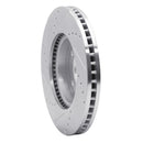 R1 03-05 Kia SEDONA Front Right Drilled & Slotted Silver Brake Rotor