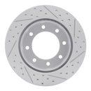 R1 05-12 Ford F-250 2WD (Super Duty) Rear Left Drilled & Slotted Geo-Carbon Rotor