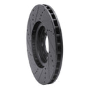R1 13-16 Dodge Dart Front & Rear Drilled & Slotted Black Brake Rotor Set