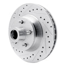 R1 71-81 Chrysler Town & Country Front Left Drilled & Slotted Silver Brake Rotor
