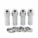 McGard Hex Lug Nut (X-Long Shank) M12X1.5 CTR Washer / 13/16 Hex / 2.27in. Length (4-Pack) - Chrome