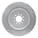 R1 03-05 Jaguar XJR Front Right Drilled & Slotted Silver Brake Rotor