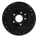 R1 13-24 Nissan Altima Front & Rear Drilled & Slotted Black Brake Rotor Set