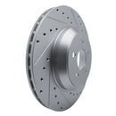 R1 17-25 Tesla Model 3 Front Right Drilled & Slotted Silver Brake Rotor