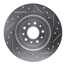 R1 05-19 Ford Taurus X Rear Drilled & Slotted Silver Brake Rotor Set