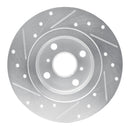 R1 87-89 Toyota MR2 Rear Right Drilled & Slotted Silver Brake Rotor