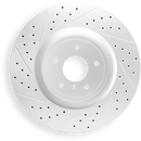 R1 24-25 Mazda Cx-70 Front Right Drilled & Slotted Geo-Carbon Rotor