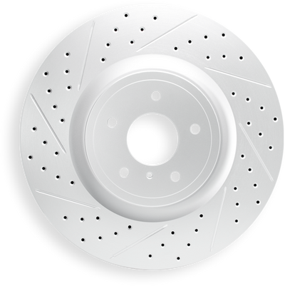 R1 06-13 BMW 325I (Mexico) Rear Right Drilled & Slotted Geo-Carbon Rotor